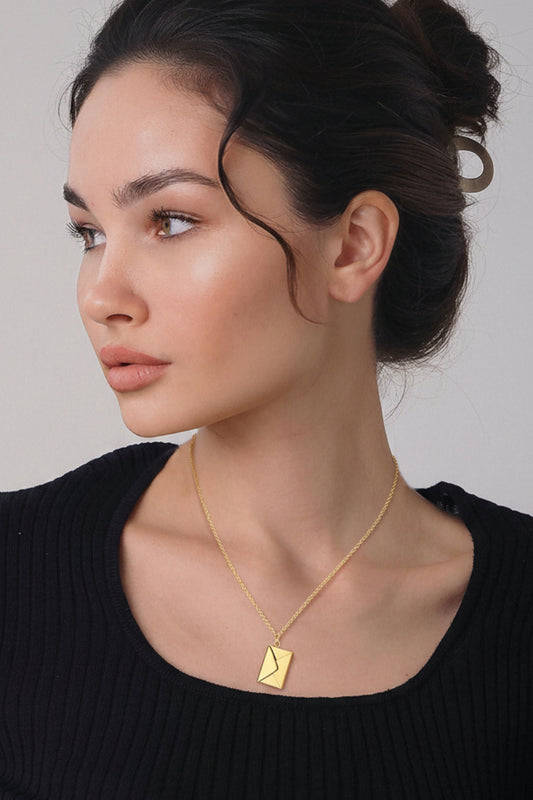 Golden Message Necklace
