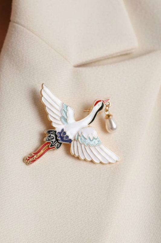 Stork Brooch